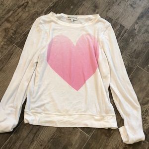 Wildfox heart sweatshirt size medium